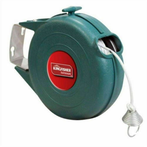 12M Retractable Automatic Clothes Washing Line Reel Indoor Outdoor Wall Mounted 12M Retractable Automatic Clothes Washing Line Reel Indoor Outdoor Wall Mounted